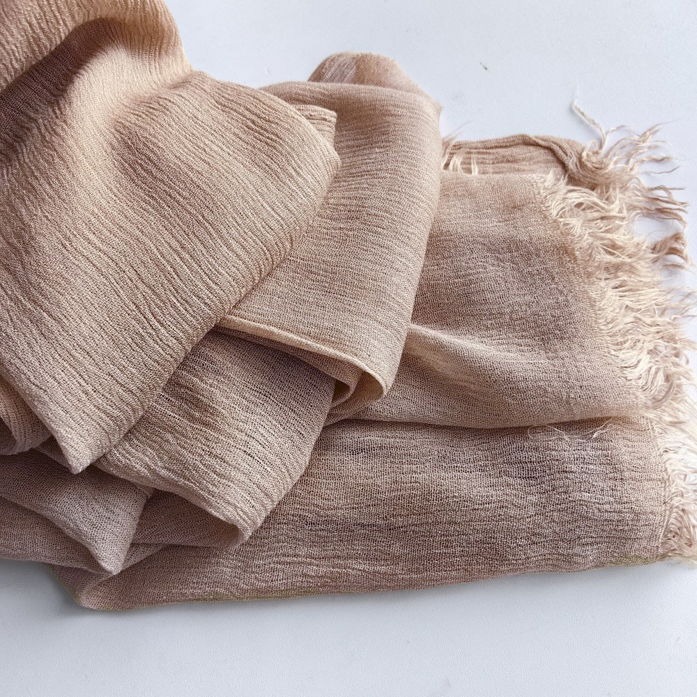 Hijab en coton à pompons | Hijab en crêpe à pompons (MH086)