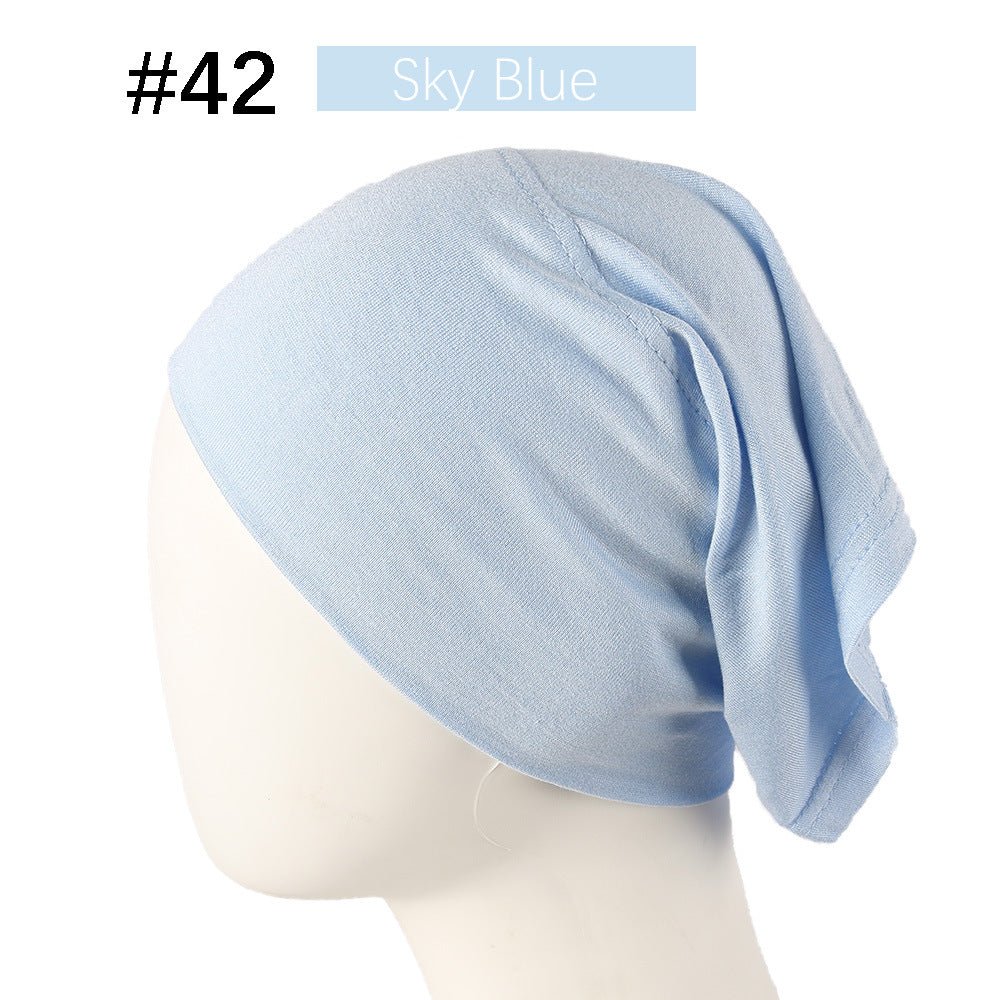 Bonnet Hijab en Coton Mercerisé | Bonnet Tube Extensible (MH198)