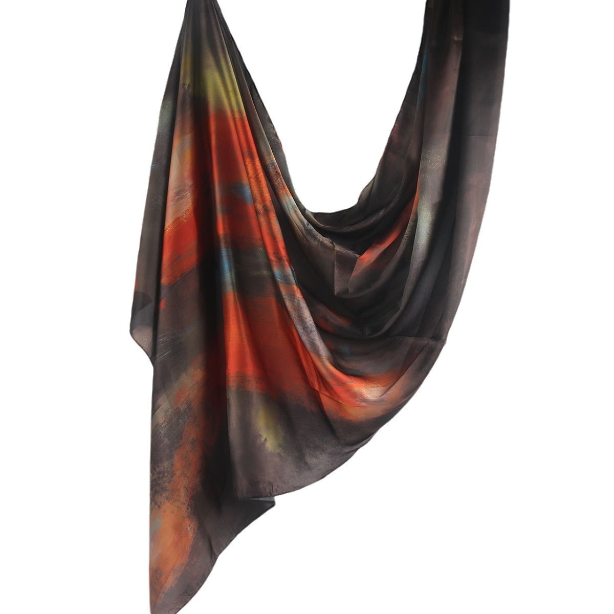 Foulard Hijab en Soie Imprimé Marbre (MH209)