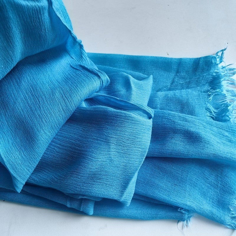 Hijab en coton à pompons | Hijab en crêpe à pompons (MH086)