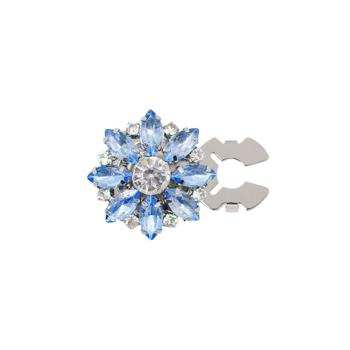 Cache-boutons strass | Pinces décoratives fleurs cristal (MAC359)