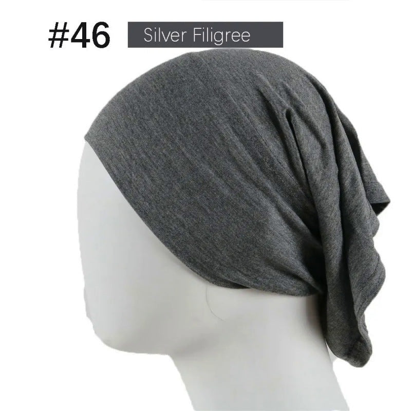 Bonnet Hijab en Coton Mercerisé | Bonnet Tube Extensible (MH198)