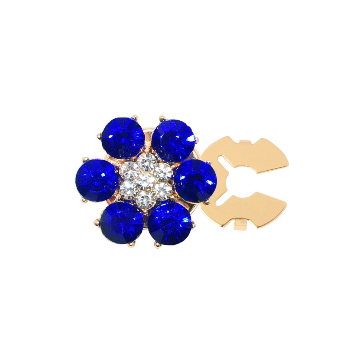 Cache-boutons strass | Pinces décoratives fleurs cristal (MAC359)