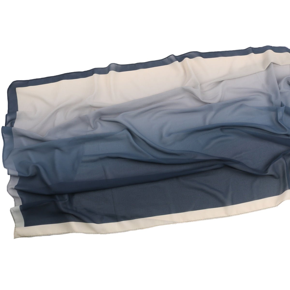 Écharpe Hijab en Mousseline Imprimée Élégante, Style Bohème, Respirante, Protection Solaire (MH136)