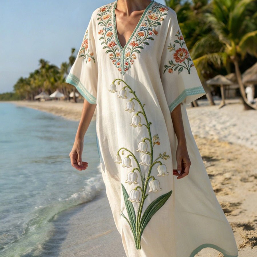 Robe Kaftan Maxi Imprimée (MS419)