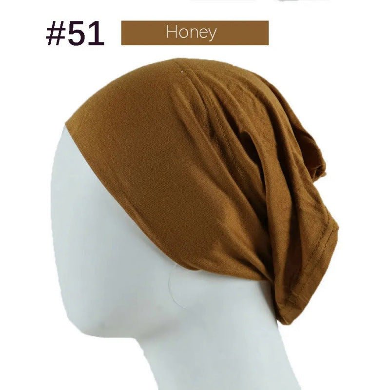 Bonnet Hijab en Coton Mercerisé | Bonnet Tube Extensible (MH198)