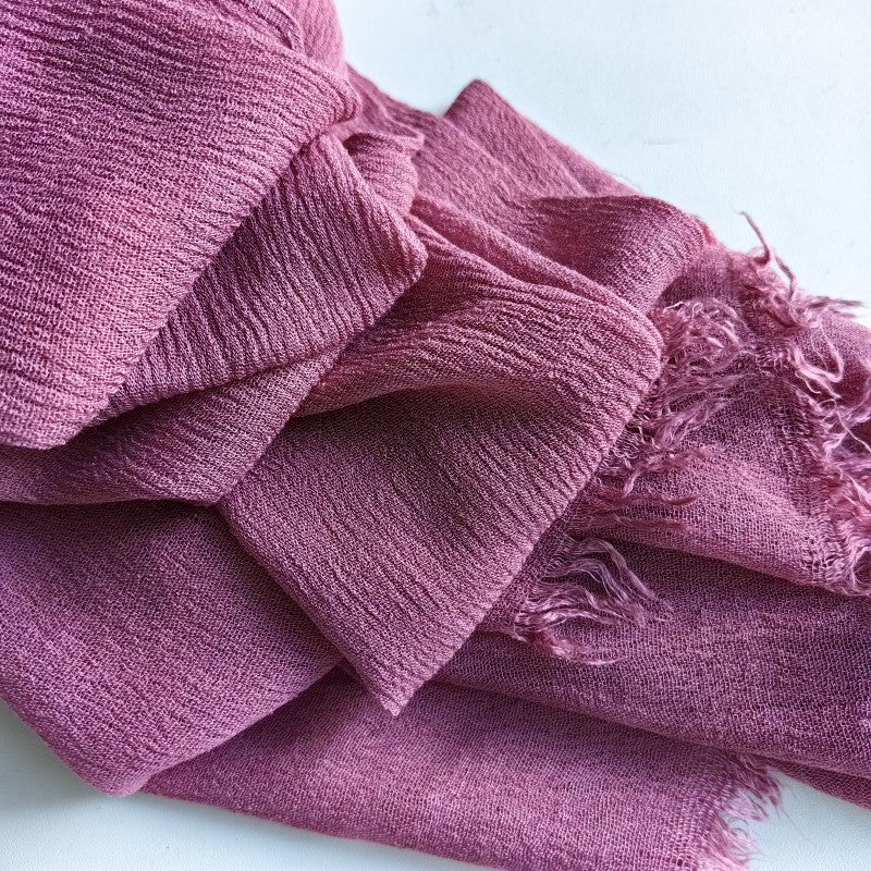 Hijab en coton à pompons | Hijab en crêpe à pompons (MH086)