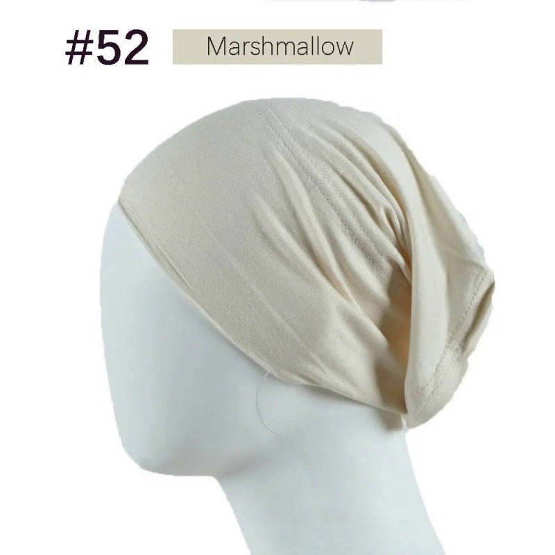 Bonnet Hijab en Coton Mercerisé | Bonnet Tube Extensible (MH198)