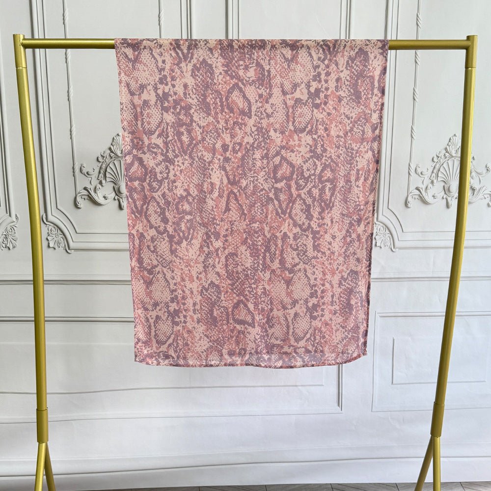 Hijab en coton artistique aquarelle avec motifs floraux peints (MH144)