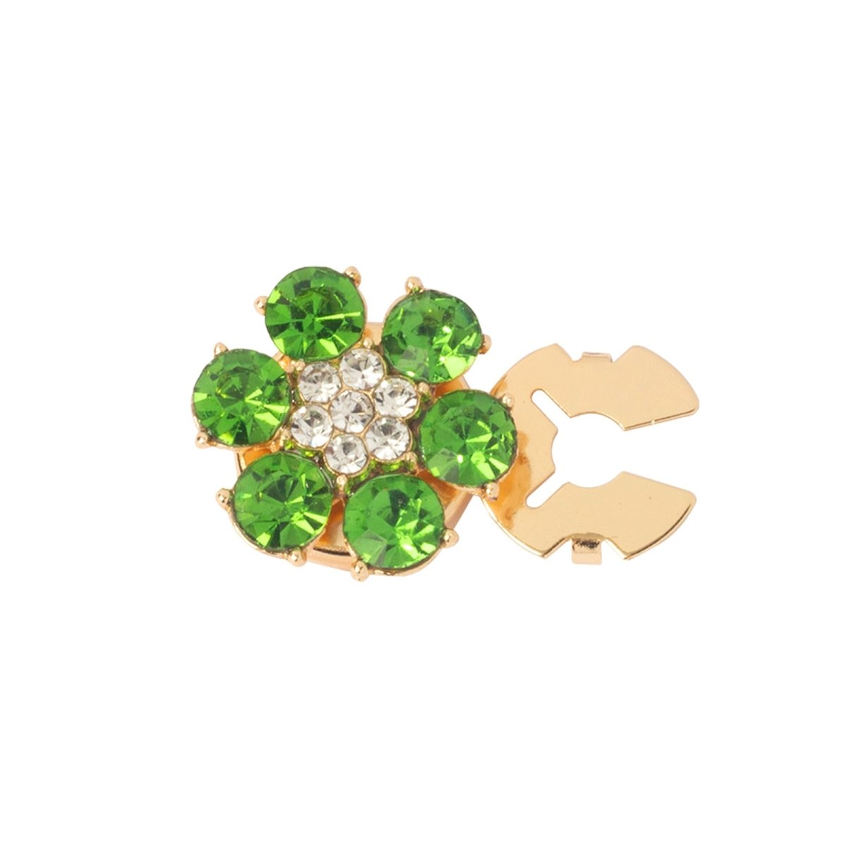 Cache-boutons strass | Pinces décoratives fleurs cristal (MAC359)