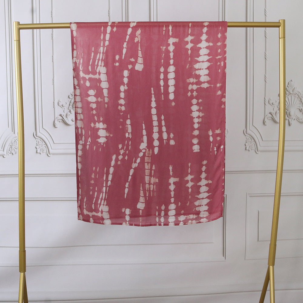 Hijab en coton artistique aquarelle avec motifs floraux peints (MH144)