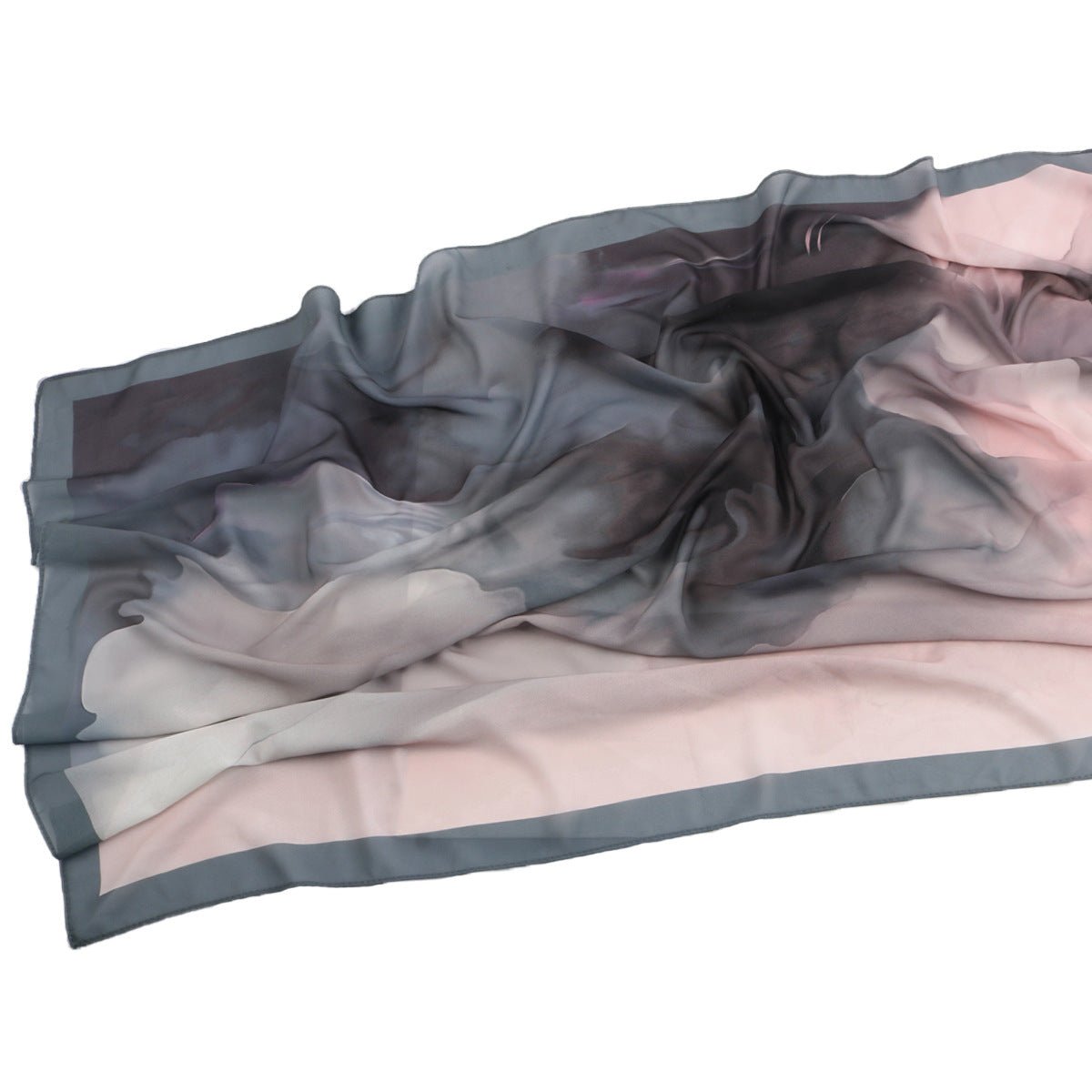Écharpe Hijab en Mousseline Imprimée Élégante, Style Bohème, Respirante, Protection Solaire (MH136)
