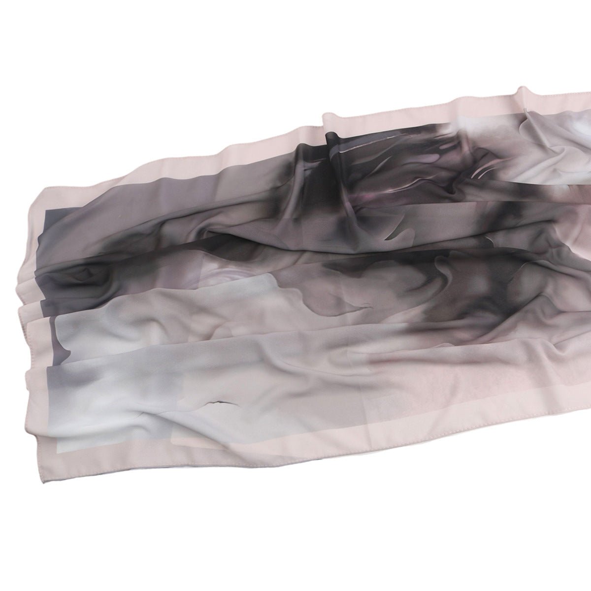 Écharpe Hijab en Mousseline Imprimée Élégante, Style Bohème, Respirante, Protection Solaire (MH136)